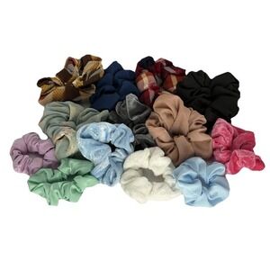 Bundle of‎ 13 Scrunchies Plaid Velvet Hair Accessories Hair Ties
